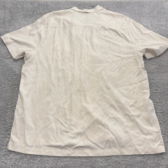 Tommy Bahama Mens St Lucia Fronds Jacquard Shirt Cream T319039 XXL NEW - Picture 6 of 9